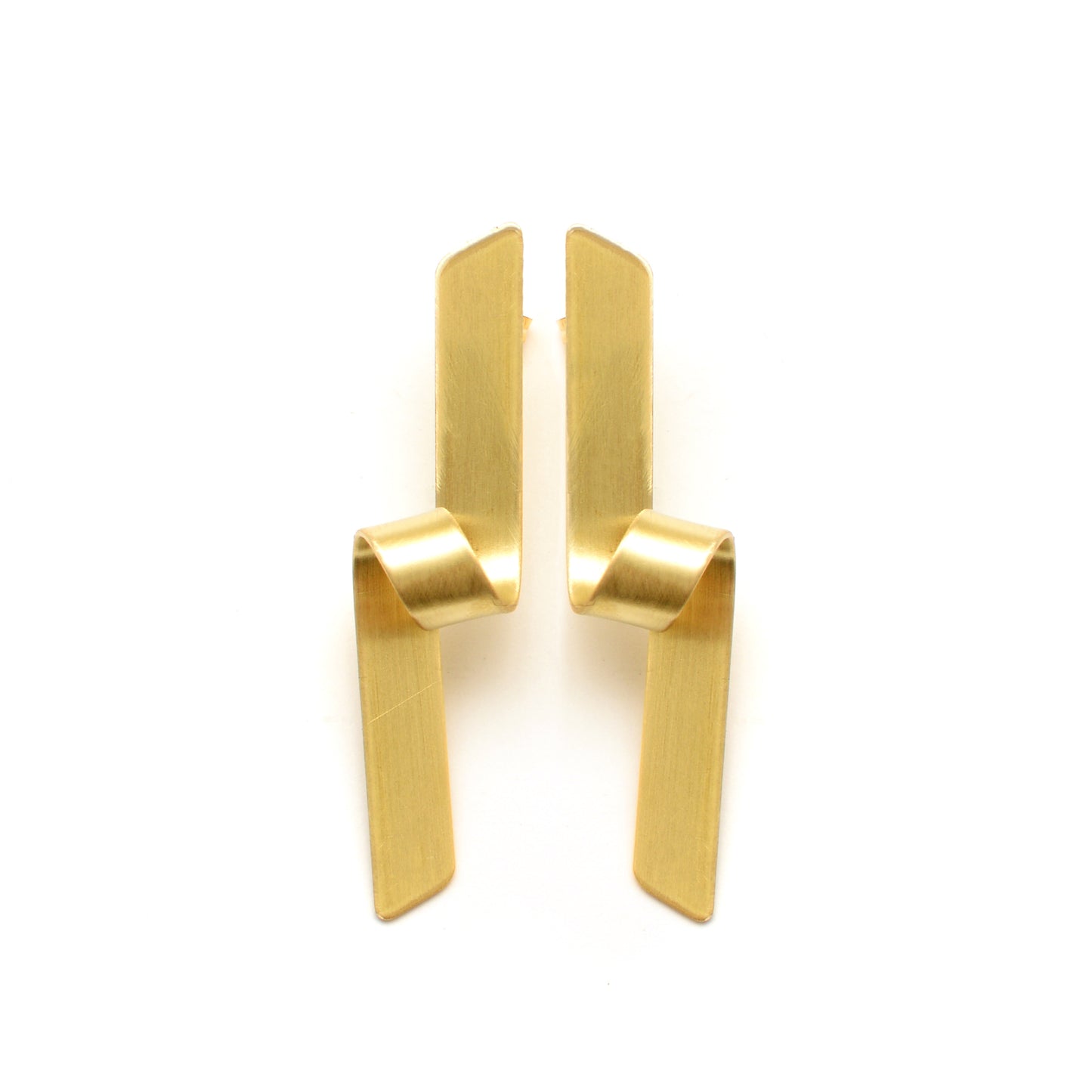 CURL BRASS EARRINGS