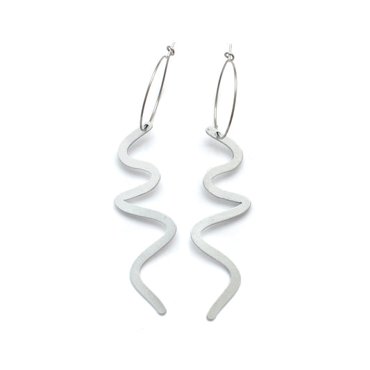 WAVE ZINC EARRINGS