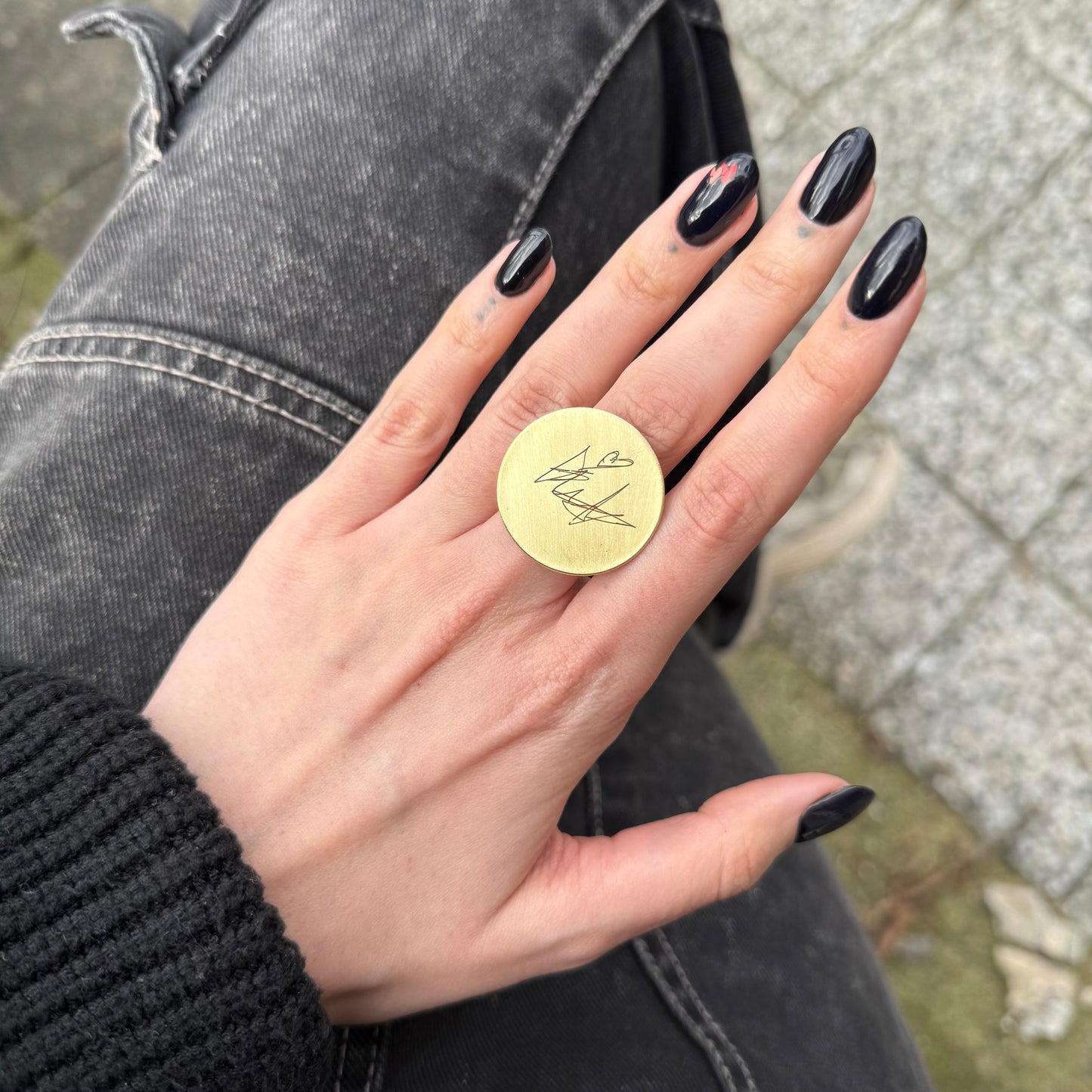 ETAT BRASS RING CROSS