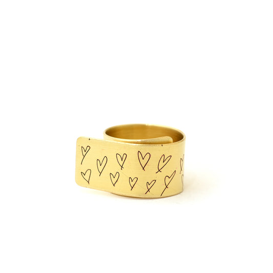 BRASS LOVE RING